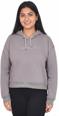CALIGOSTLE Full Sleeve Solid Women Sweatshirt