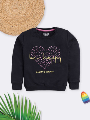 ETEENZ Full Sleeve Graphic Print Girls Sweatshirt