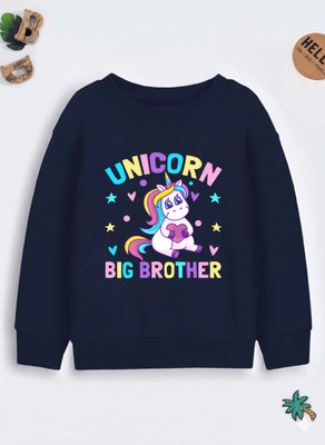 JONIMONI Full Sleeve Self Design Girls Reversible Sweatshirt
