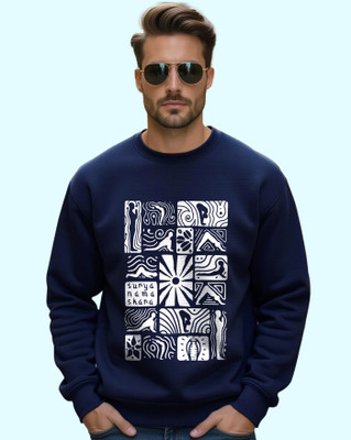 AOOSH Full Sleeve Graphic Print Men Sweatshirt