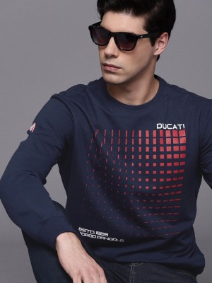 DUCATI Full Sleeve Printed Men Reversible Sweatshirt