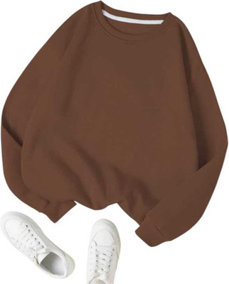 FAISALGARMENT Full Sleeve Solid Women Sweatshirt