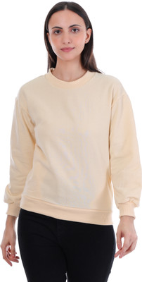 SubiStyle Full Sleeve Solid Women Sweatshirt