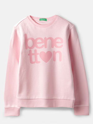 United Colors of Benetton Full Sleeve Printed Baby Girls Sweatshirt