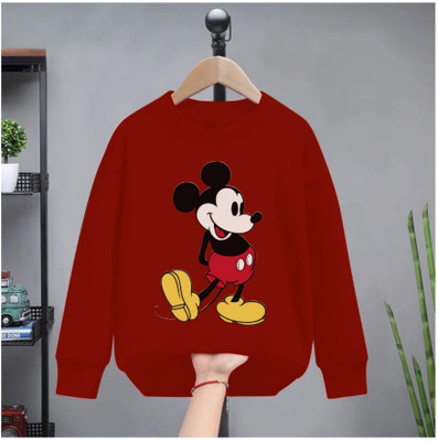 RUNJHUN Full Sleeve Printed Boys & Girls Sweatshirt