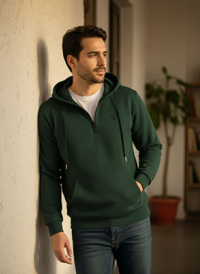 INDICLUB Full Sleeve Self Design Men Sweatshirt
