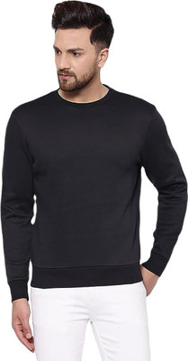 HOC Full Sleeve Solid Men Sweatshirt