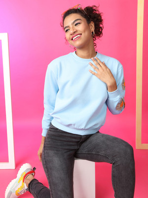 Freehand by The Indian Garage Co. Full Sleeve Printed Women Sweatshirt