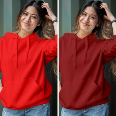 Pwexz Full Sleeve Solid Women Sweatshirt