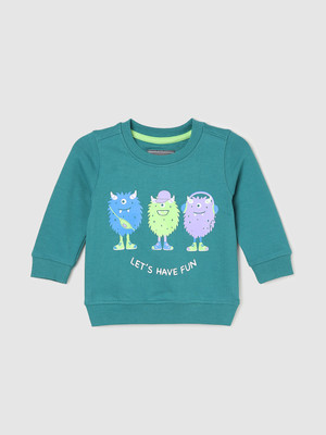 MAX Full Sleeve Graphic Print Baby Boys Sweatshirt