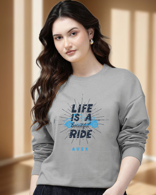 AUSK Full Sleeve Graphic Print Women Sweatshirt