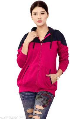 Fashion Point Full Sleeve Color Block Women Sweatshirt