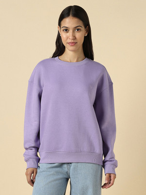 Allen Solly Full Sleeve Solid Women Sweatshirt