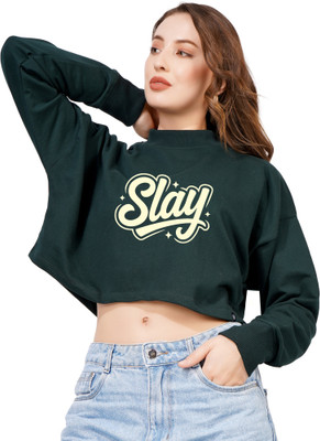 BlueFicus Full Sleeve Solid Women Sweatshirt