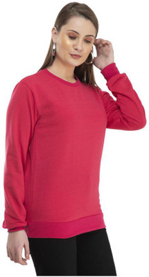 Indistar Full Sleeve Solid Women Sweatshirt