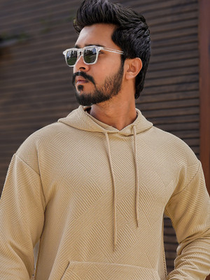 Jump Cuts Full Sleeve Solid Men Reversible Sweatshirt