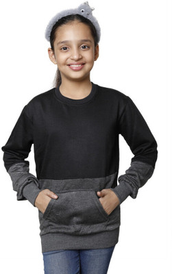 KAVYA Full Sleeve Color Block Girls Sweatshirt
