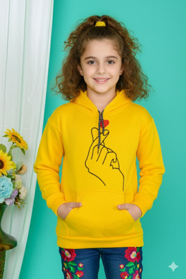 THE LALCOLLECTION KIDWEAR Full Sleeve Printed Girls Sweatshirt
