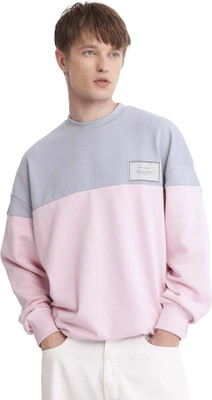 Rare Rabbit Full Sleeve Color Block Men Sweatshirt