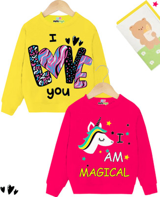 MINI MYN Full Sleeve Graphic Print Girls Sweatshirt