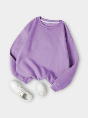 Faisalgarments Full Sleeve Solid Women Sweatshirt