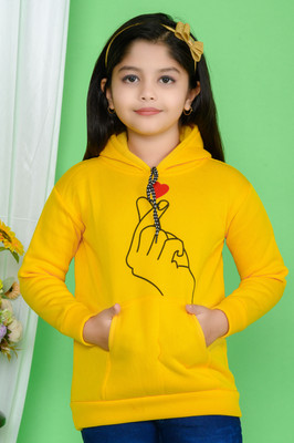 N C FASHION Full Sleeve Solid Girls Sweatshirt