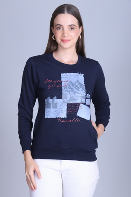 DG Divine GirL Full Sleeve Printed Women Sweatshirt