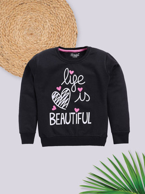 ETEENZ Full Sleeve Graphic Print Girls Sweatshirt
