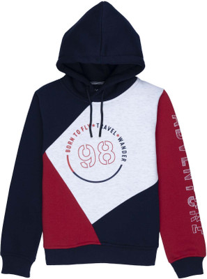 Status Quo Full Sleeve Color Block Boys Sweatshirt