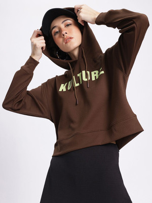 Glitchez Full Sleeve Printed Women Reversible Sweatshirt