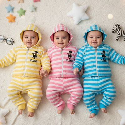 GLIIMPSE Full Sleeve Self Design Baby Boys & Baby Girls Sweatshirt