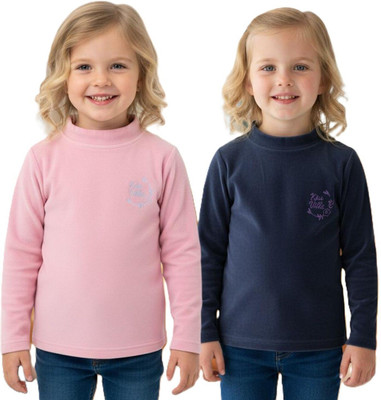 SAALVIA Full Sleeve Solid Girls Sweatshirt