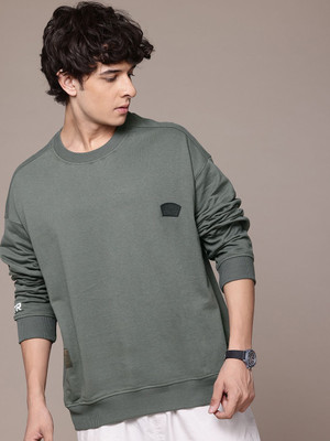 Roadster Full Sleeve Solid Men Sweatshirt