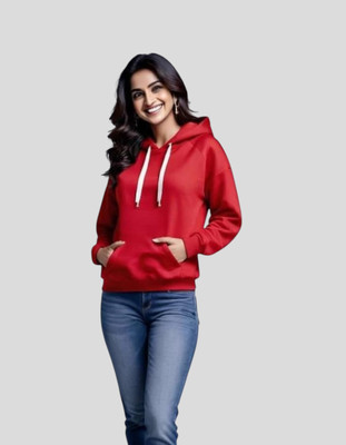 Pwexz Full Sleeve Solid Women Sweatshirt
