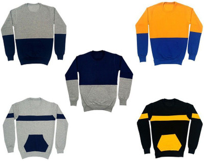 AE Trends Full Sleeve Color Block Boys Sweatshirt