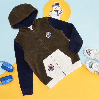 Pantaloons Junior Full Sleeve Color Block Boys Sweatshirt