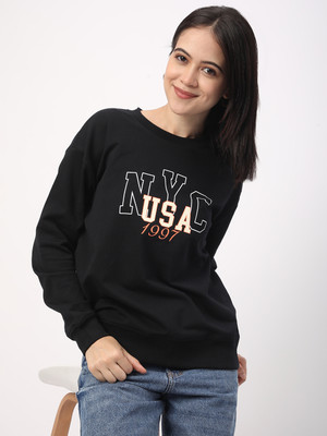 R&B Full Sleeve Graphic Print Women Sweatshirt