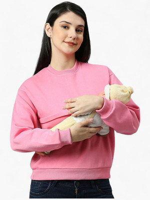 True Shape Full Sleeve Solid Women Sweatshirt