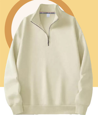Christy World Full Sleeve Solid Men Sweatshirt