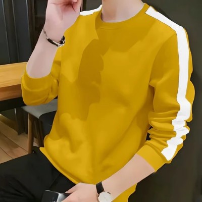 Lecowar Full Sleeve Color Block Men Sweatshirt