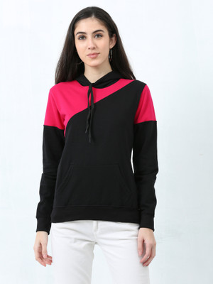Fleximaa Full Sleeve Color Block Women Sweatshirt