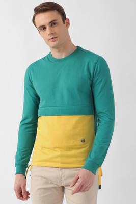 PETER ENGLAND Full Sleeve Color Block Men Sweatshirt