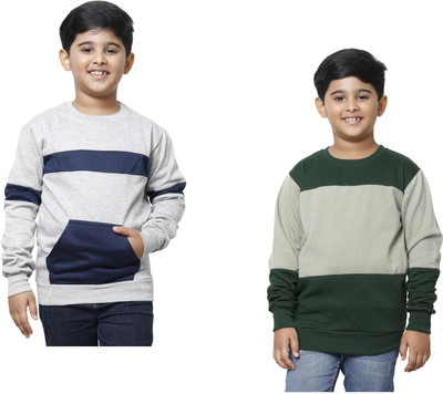 MTI FASHIONS Full Sleeve Color Block Boys Sweatshirt
