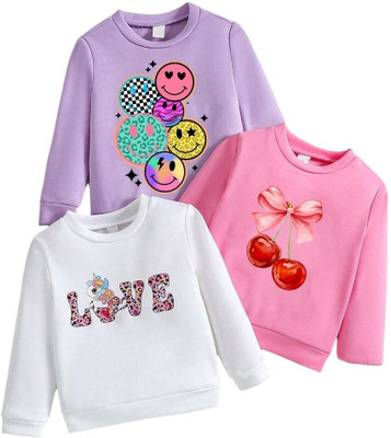 KEESOR Full Sleeve Printed Girls Sweatshirt
