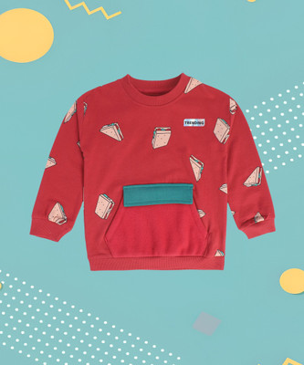MINI KLUB Full Sleeve Printed Boys Reversible Sweatshirt