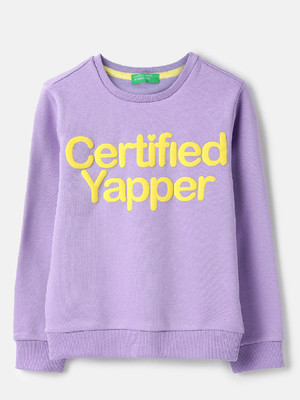 United Colors of Benetton Full Sleeve Printed Girls Sweatshirt