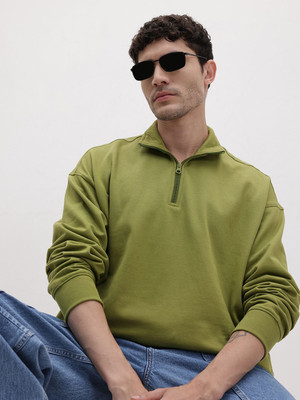 Roadster Full Sleeve Solid Men Sweatshirt