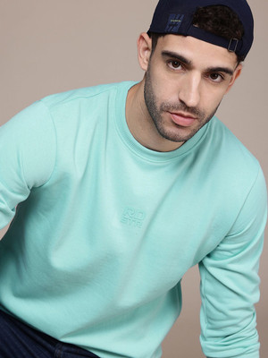 Roadster Full Sleeve Solid Men Sweatshirt