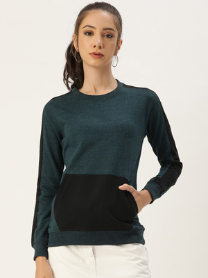 Arisse Full Sleeve Color Block Women Sweatshirt