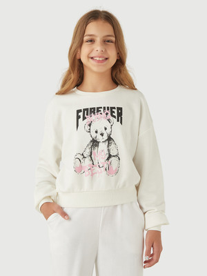 JUNIORS by Babyshop Full Sleeve Printed Girls Sweatshirt